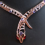 Seductive Serpent Rose Gold & Crystal Embellished Choker