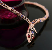 Seductive Serpent Rose Gold & Crystal Embellished Choker