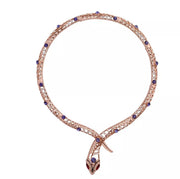 Seductive Serpent Rose Gold & Crystal Embellished Choker