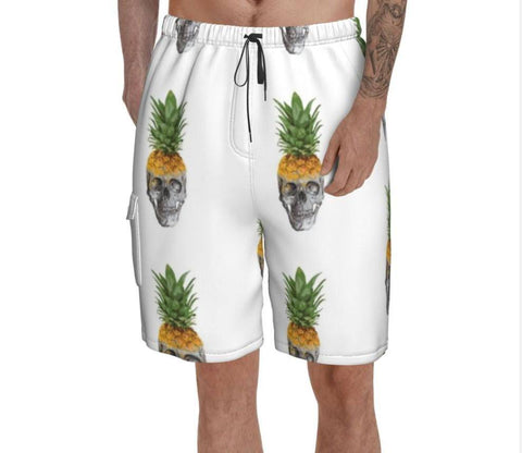 Men’s Pineapple Skull Board Shorts